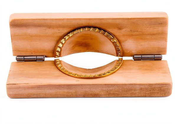 Luxshiny Dumpling Press Mold Manual Wood Copper Kitchen Tool-2