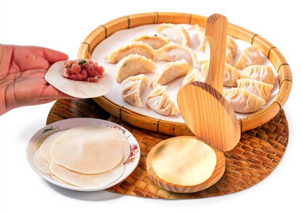 VOSAREA Dough Press Manual Dumpling Maker Ivory Teflon-7