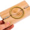 Luxshiny Dumpling Press Mold Manual Wood Copper Kitchen Tool-6