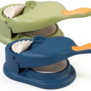 365Home Dumpling Press Manual Plastic Green Blue Dough Maker-0