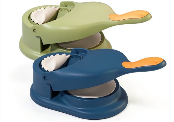 365Home Dumpling Press Manual Plastic Green Blue Dough Maker-0