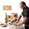 Luxshiny Dumpling Press Mold Manual Wood Copper Kitchen Tool-4