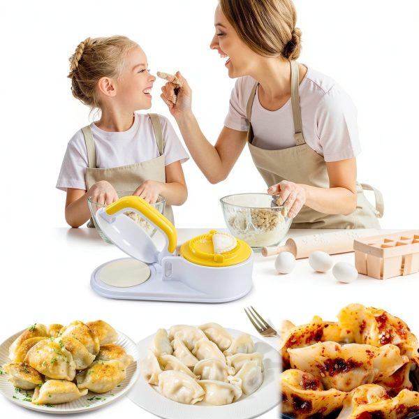 Bnqoe Dumpling Maker 3 in 1 Plastic White Food Grade-5
