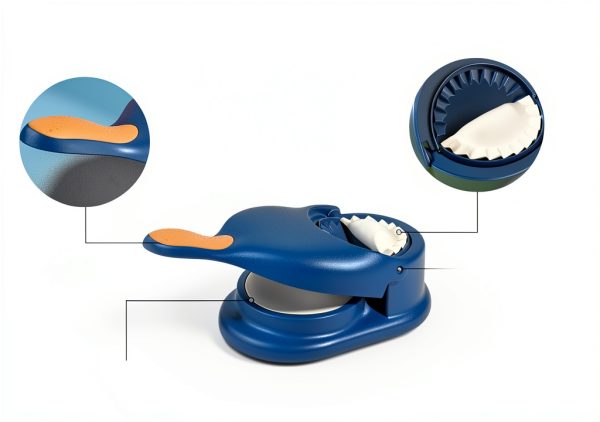 365Home Dumpling Press Manual Plastic Green Blue Dough Maker-2