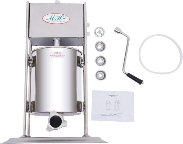 Commercial Sausage Stuffer Stainless Steel 2.6 Gal Dual Use-2