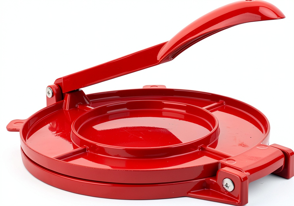 Culnflun tortilla press in use on a kitchen counter