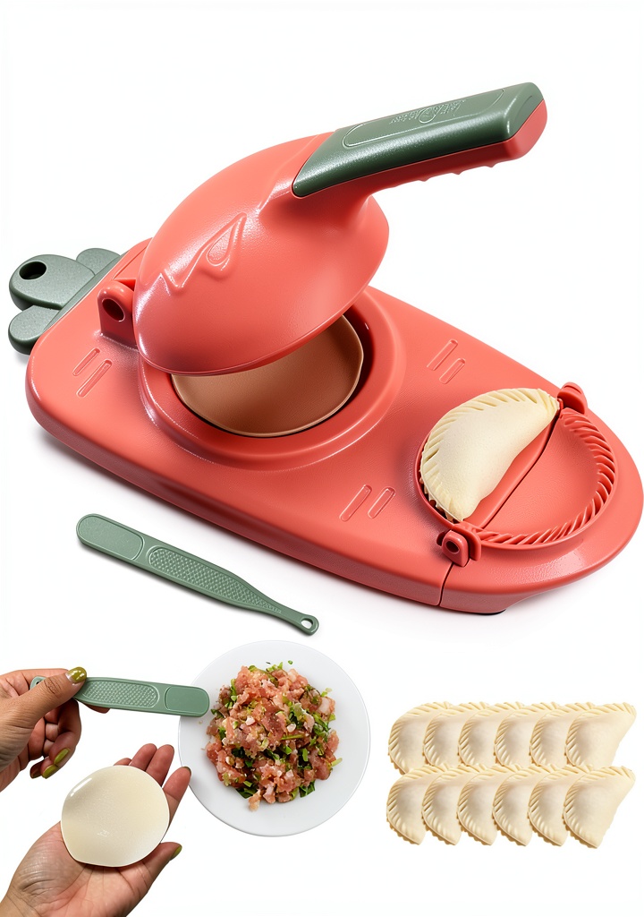 Buyscoolee Dumpling Maker in use on a kitchen counter