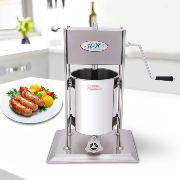 Commercial Sausage Stuffer Stainless Steel 2.6 Gal Dual Use-5