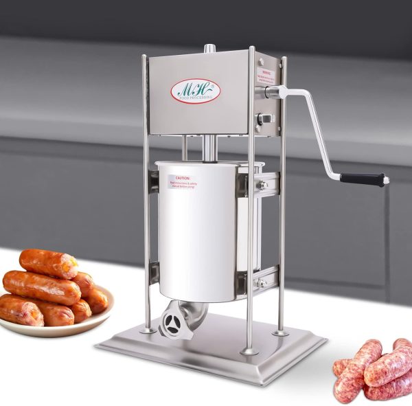 Commercial Sausage Stuffer Stainless Steel 2.6 Gal Dual Use-3