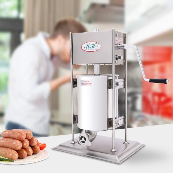 Commercial Sausage Stuffer Stainless Steel 2.6 Gal Dual Use-6