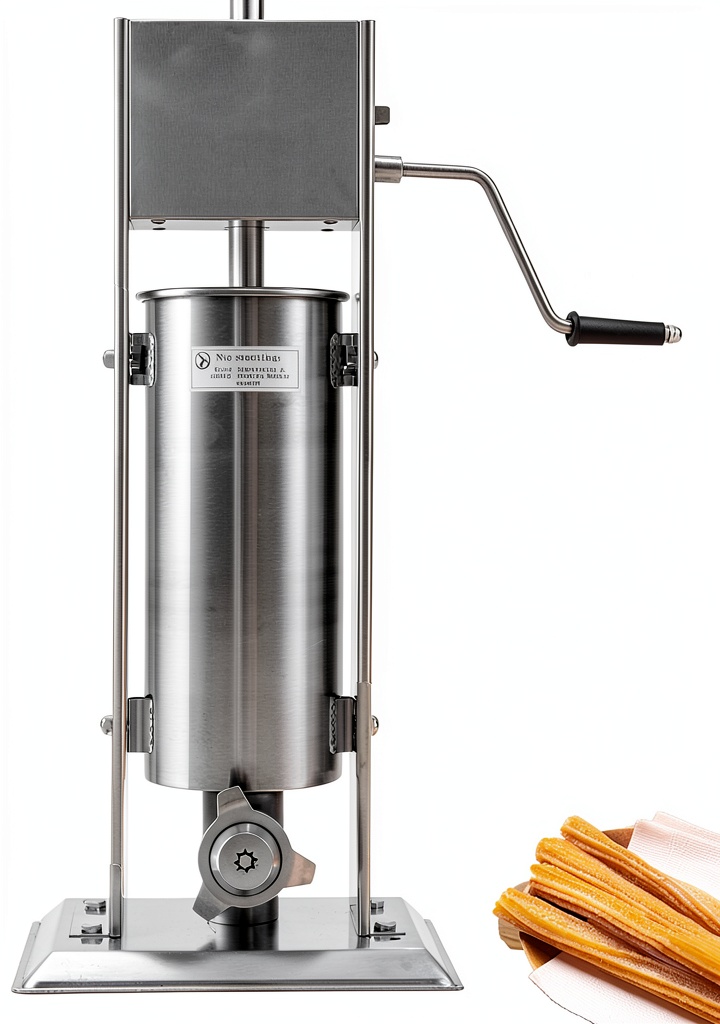 Usoraszkt Commercial Dough Press with three dies on a countertop