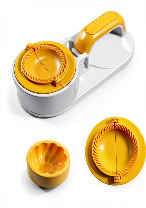 Bnqoe Dumpling Maker 3 in 1 Plastic White Food Grade-1