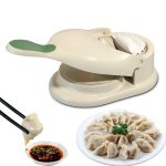 Generic Manual Dumpling Maker 2-in-1 White Plastic Stainless-0