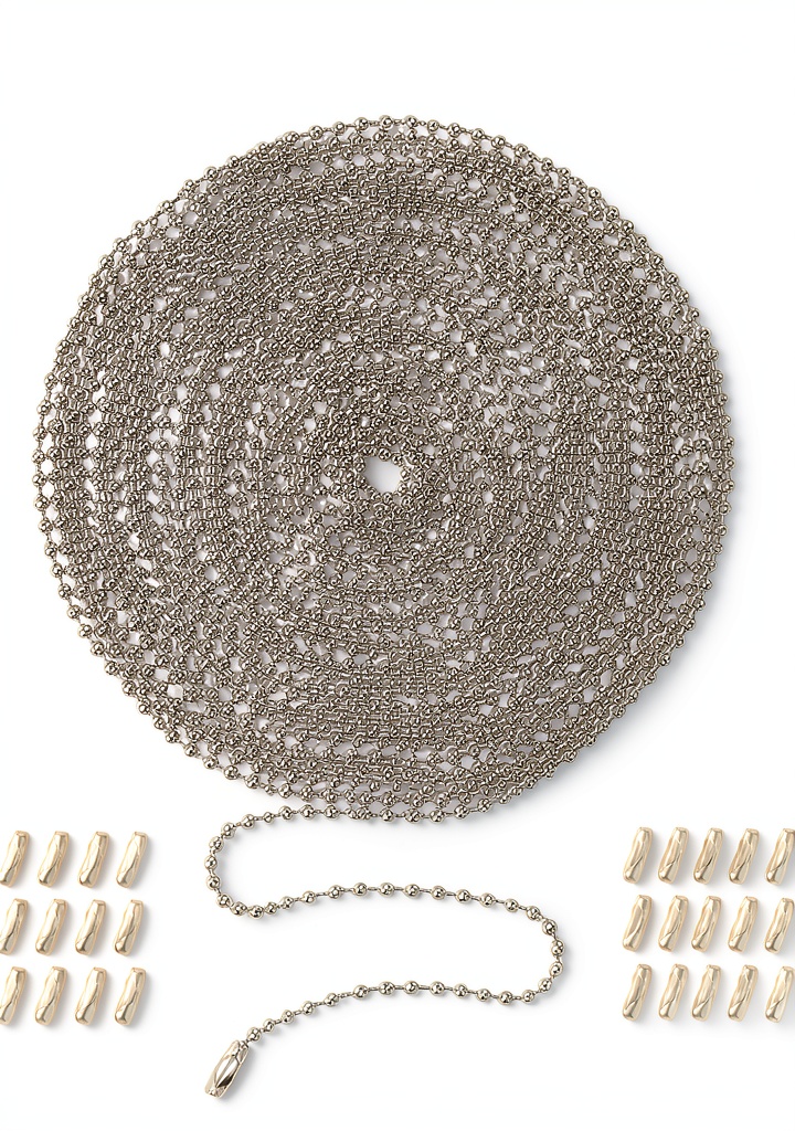 Opvixi stainless steel ceiling fan pull chain installed on a modern ceiling fan