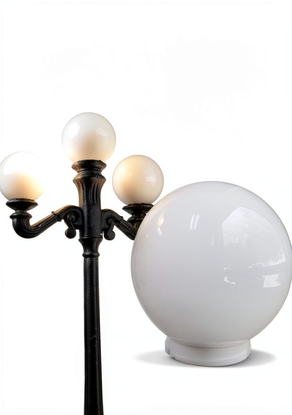 Beam Lighting 6in White Acrylic Globe Ceiling-4