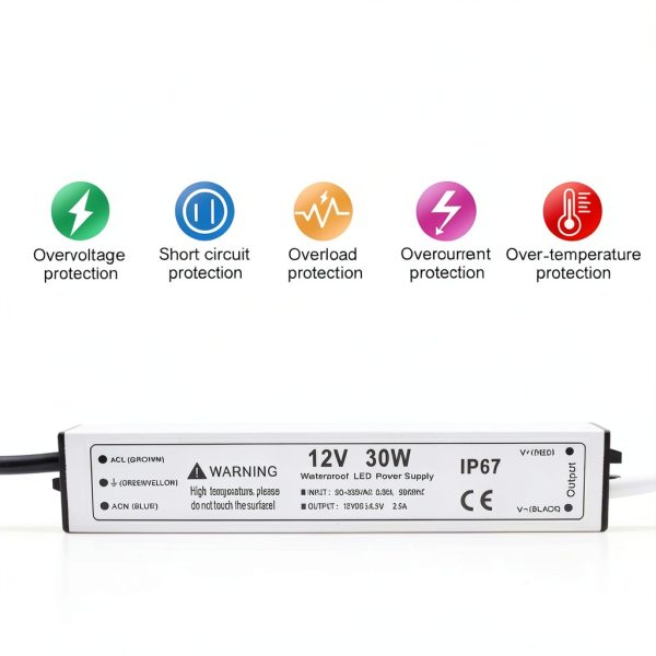 LEDneighbor 12V Voltage Transformer IP67 Waterproof-4