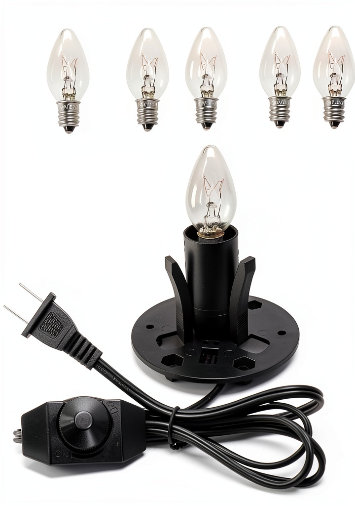 Installing 15W Salt Lamp Bulb 6‑Pack with Dimmer Switch - OHLGT Classic on a wooden desk