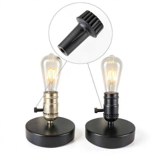 Turn On Off Switch Knobs Venforze Universal Black Lamp Set of 4-3