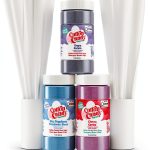 Cotton Candy Express Floss Sugar Variety Pack with 3 - 11oz Plastic Jars of Cherry, Blue Raspberry & Grape Flossing Sugars Plus 50 Paper Cotton Candy Cones-0