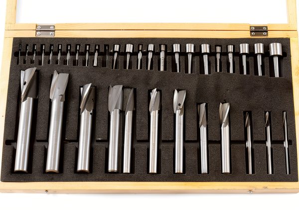 SHARS 40PC 3-Flute HSS Straight Shank Counterbore Set 404-7376-0