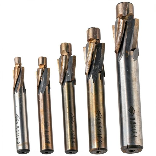 SHUATI 5Pcs Counterbore Set M3-M8 4-Flute HSS-AL Straight Shank Tool-0