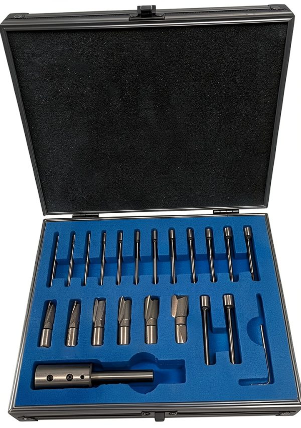 HSS Straight Shank Pilot Counterbore 21PC Set 14 Pilots and 6-0