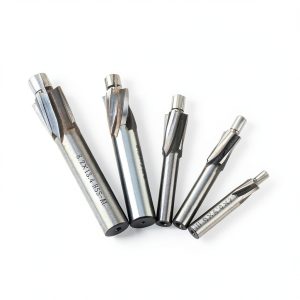 Watris Veiyi 5PCS Counterbore Drill Bit Set, HSS-AL Straight Shank 4 Flutes End Mill Bits, M3-M8 Pilot Slotting Counterbore Mould End Mill Cutter-0