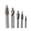 Watris Veiyi 5PCS Counterbore Drill Bit Set, HSS-AL Straight Shank 4 Flutes End Mill Bits, M3-M8 Pilot Slotting Counterbore Mould End Mill Cutter-5