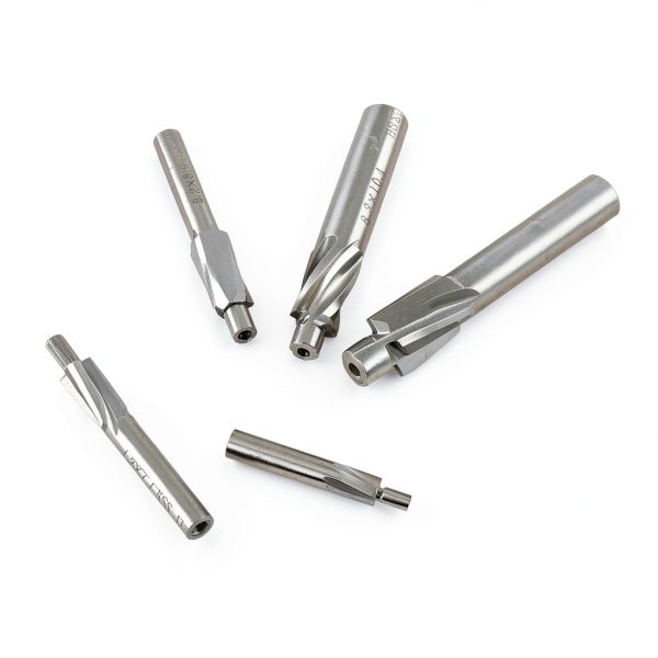 Watris Veiyi 5PCS Counterbore Drill Bit Set, HSS-AL Straight Shank 4 Flutes End Mill Bits, M3-M8 Pilot Slotting Counterbore Mould End Mill Cutter-3