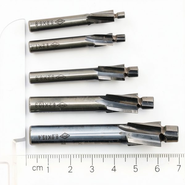 SHUATI 5Pcs Counterbore Set M3-M8 4-Flute HSS-AL Straight Shank Tool-6